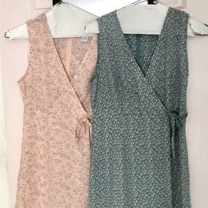 2 Vintage EXPRESS Floral Skort Dresses sz 1/2 excellent nearly new condition!